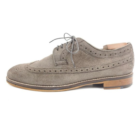 Johnston & Murphy Brogue Wingtip Suede Mens 9 M - Picture 9 of 11